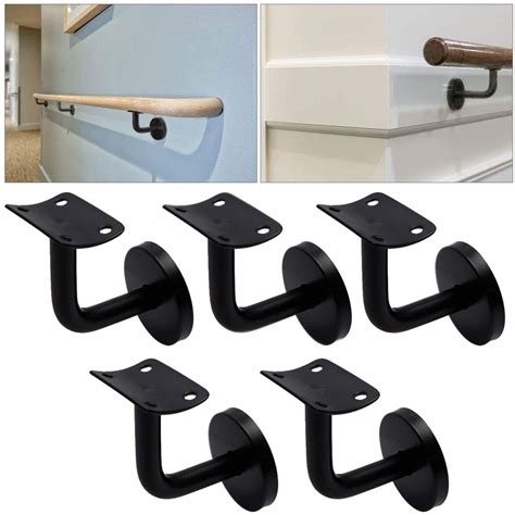 metal handrail support brackets|4' one step handrail brackets.